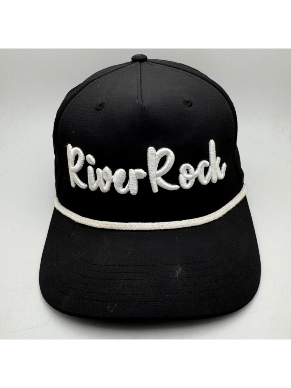 River Rock Baseball Cap Hat Black White Adjustable Cap America Embroidered